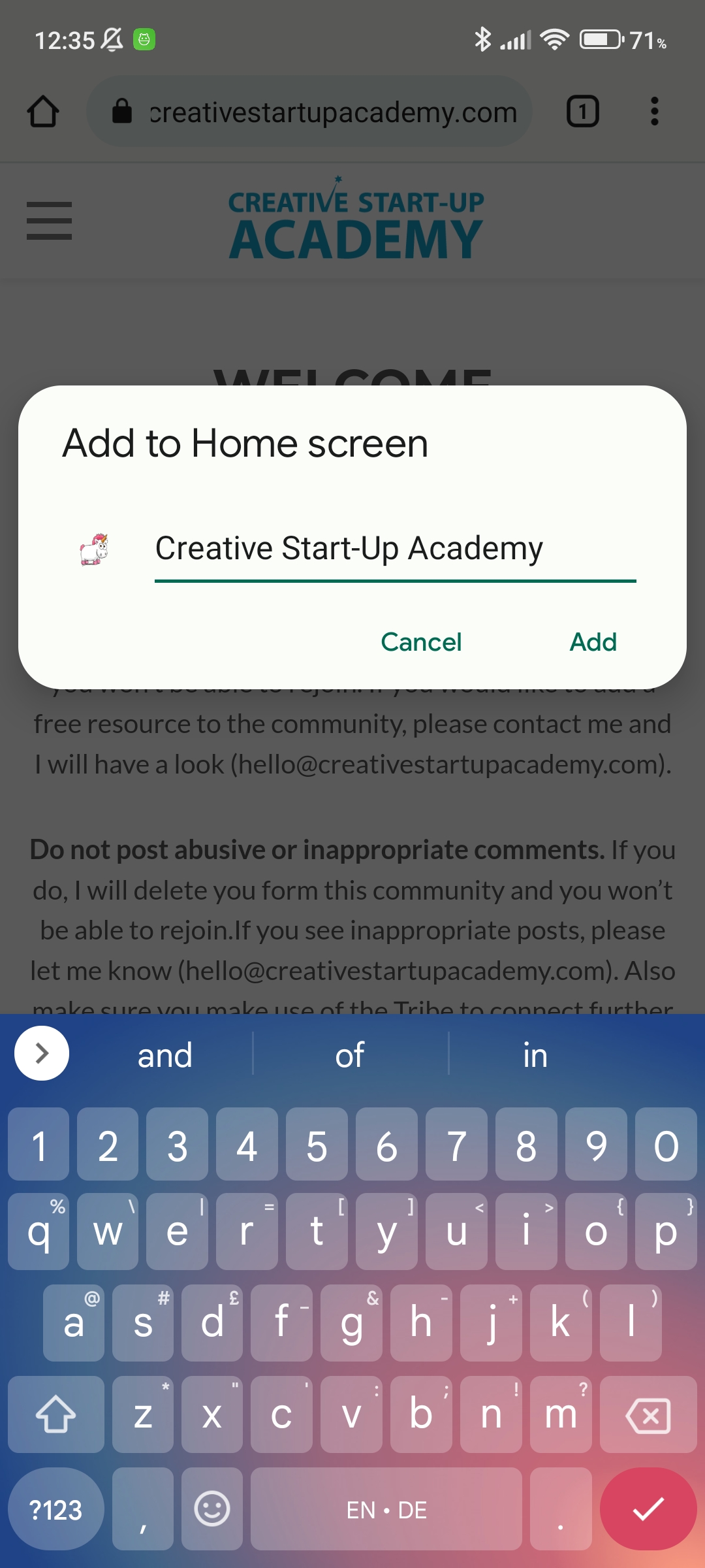 User Guide - Academy - Creative Start-Up Academy
