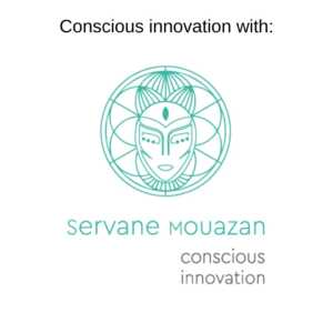 The logo for conscious innovation with serene moozan, providing startup coach and marketing support within the startup community.